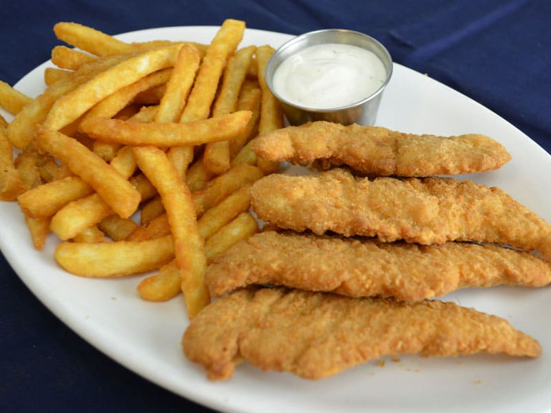 Chicken fingers with fries