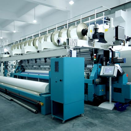 Polyester acrylic woven textiles