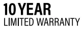 10 Year Limited Warranty