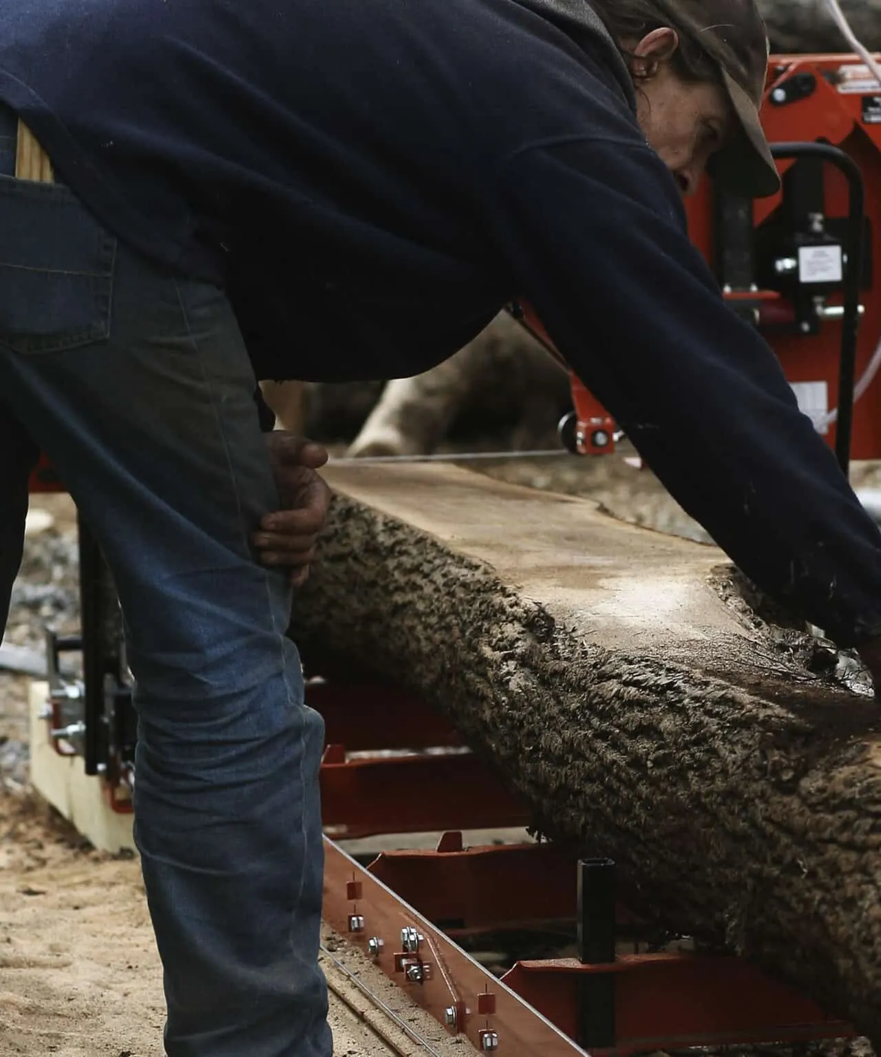 Lumber being milled