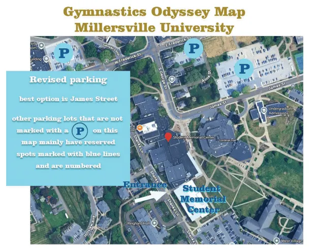 Gymnastics Odyssey Map — Millersville University