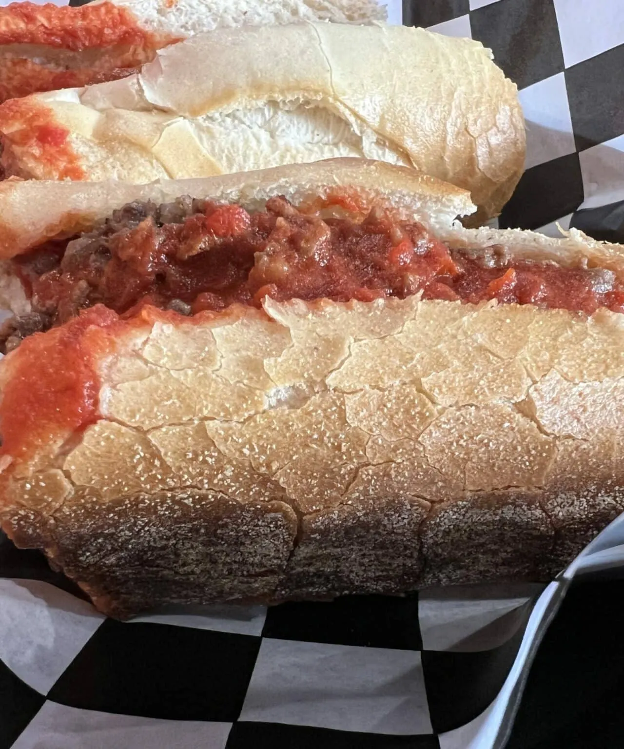 Rib-eye steak sandwich