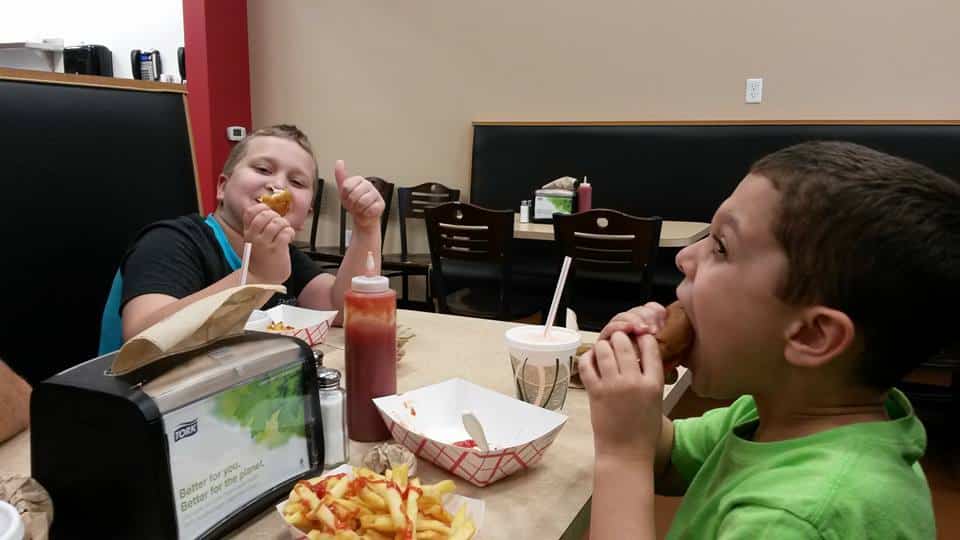 Kids at Famous Hot Weiner