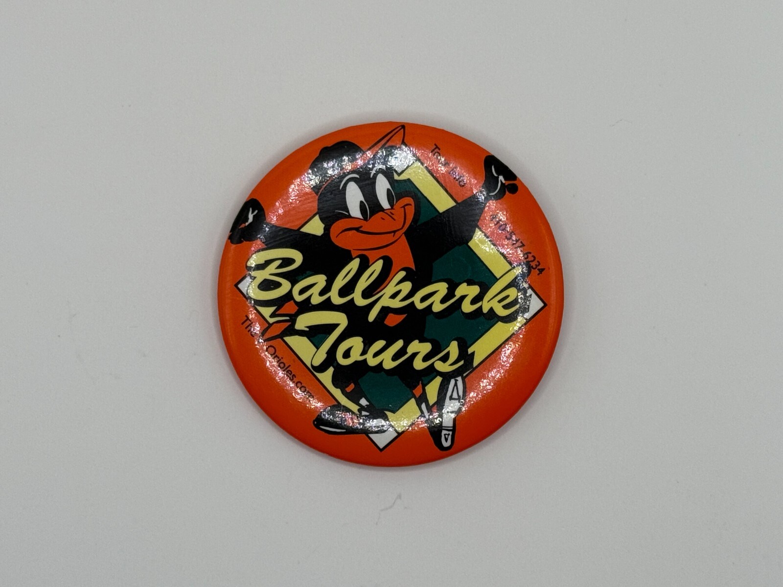 MLB Ballpark Tour Pin Oriole Park at Camden Yards Baltimore Orioles Button